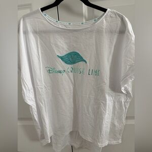 Disney Cruise Line White and Teal T-Shirt